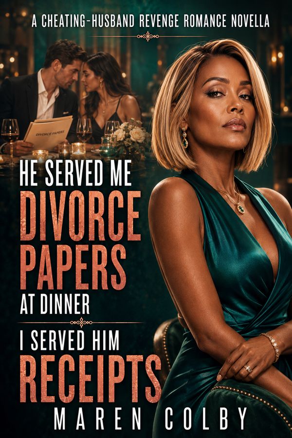 Book cover: He Served Me Divorce Papers at Dinner, I Served Him Receipts by Maren Colby