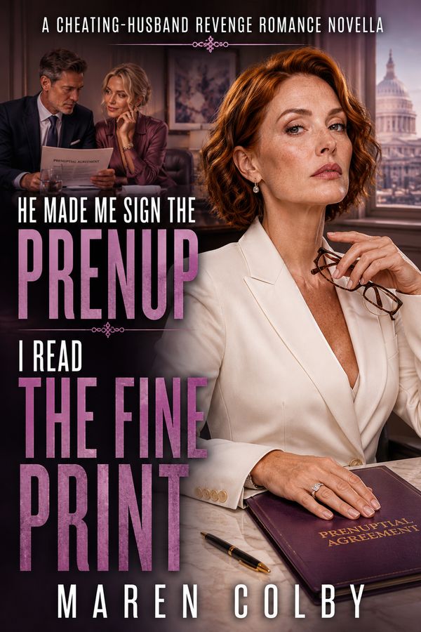 Book cover: He Made Me Sign the Prenup, I Read the Fine Print by Maren Colby